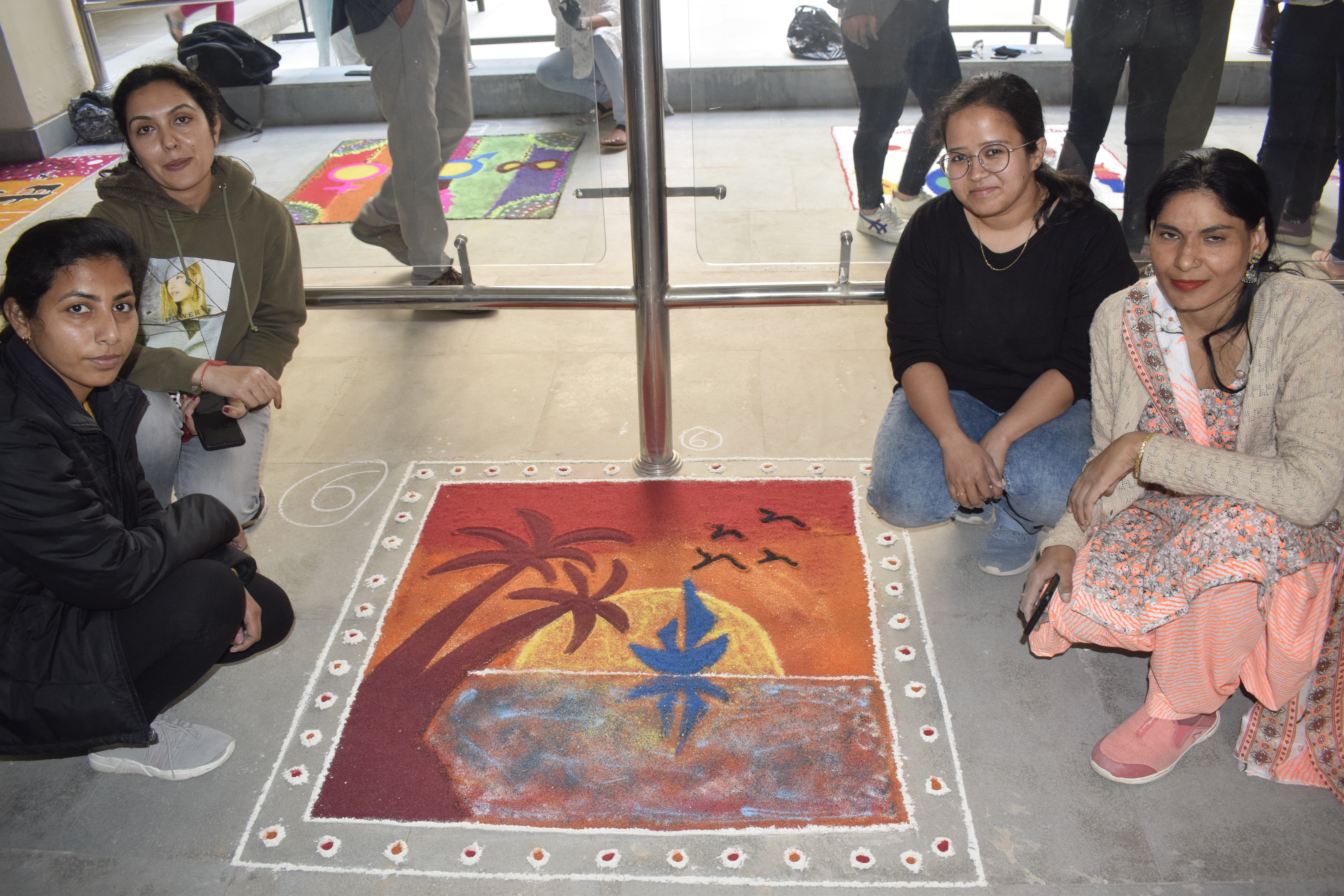Rangoli and Best Out of Waste Competitions as a Part of 13th Foundation week Celebration