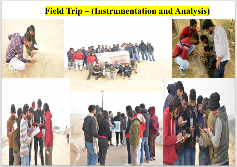 Visit to Suratgarh, Bikaner, Pilibangan, Rajasthan for field exposure and instrumentation