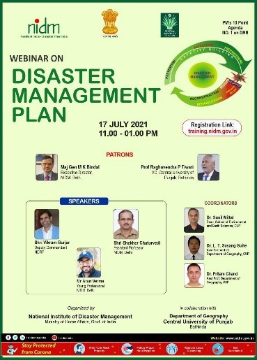 Webinar on Disaster Management Plan