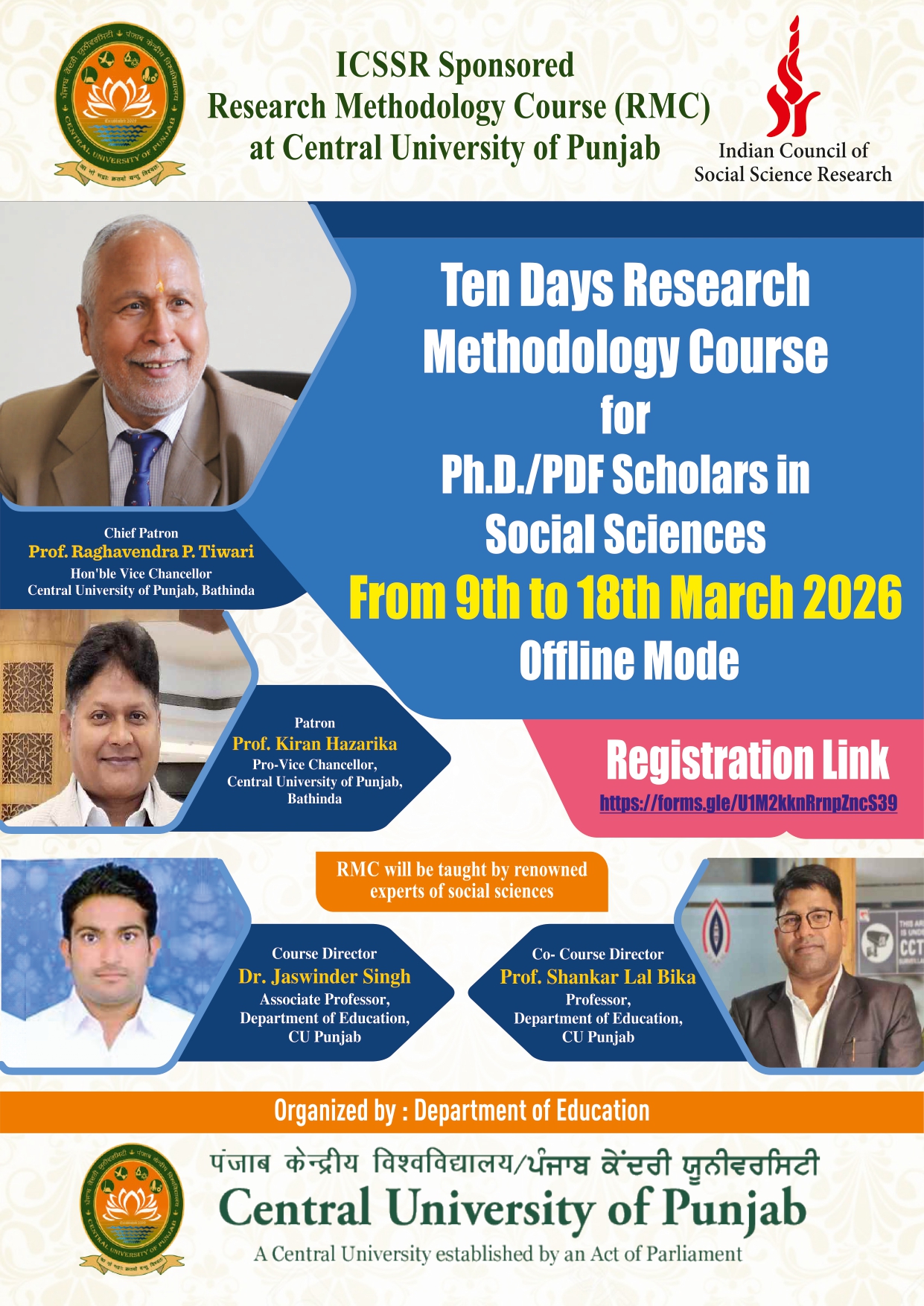 Ten Days Research Methodology Course