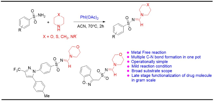 Metal Free C-N Bond Formation for Late-Stage Drug Modification