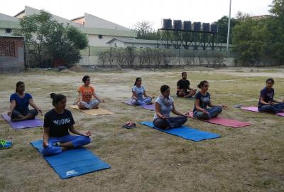 Yoga session and quiz program on 2nd May 2018